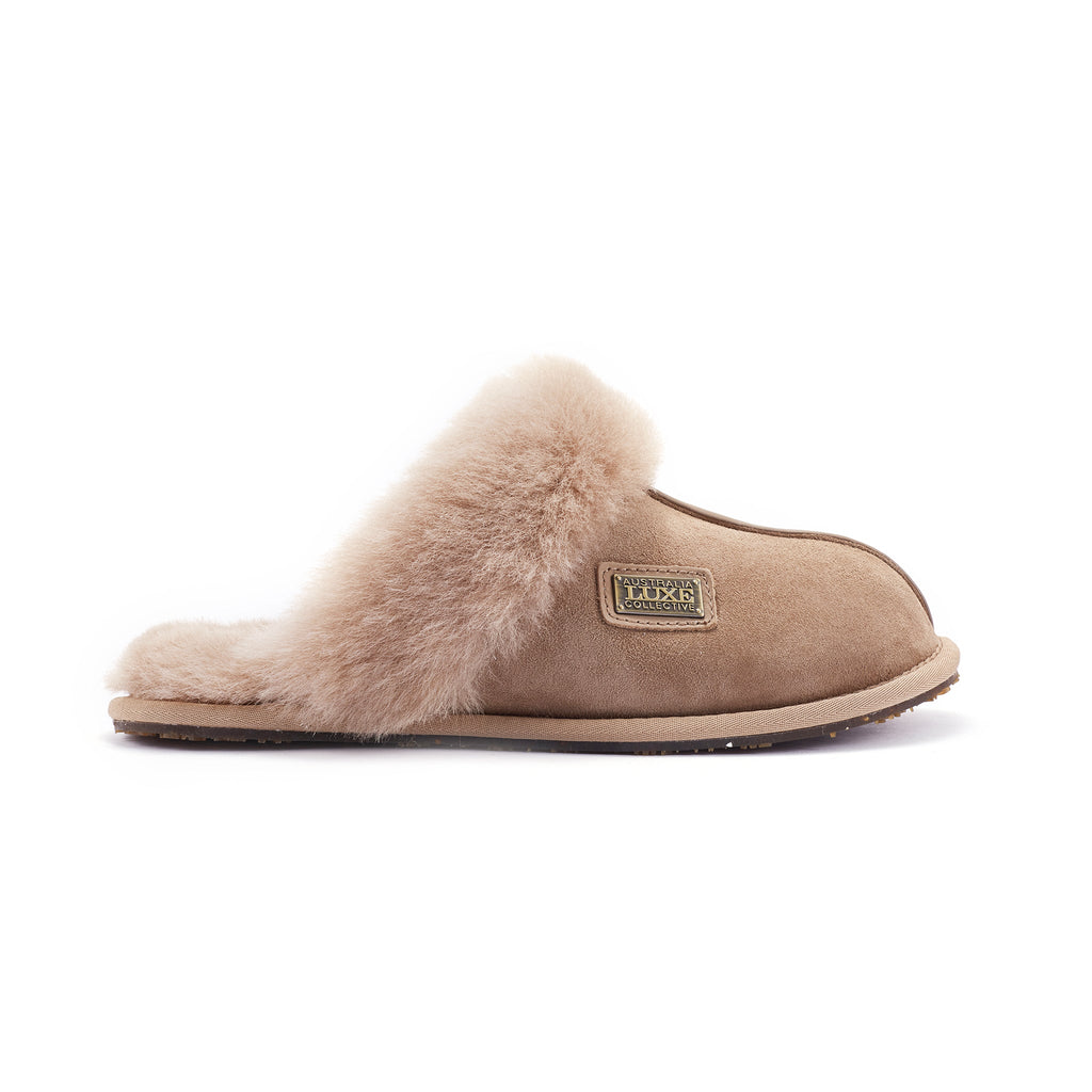 CLOSED MULE TAUPE