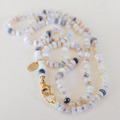 Australian Opal Candy Necklace 14K Gold