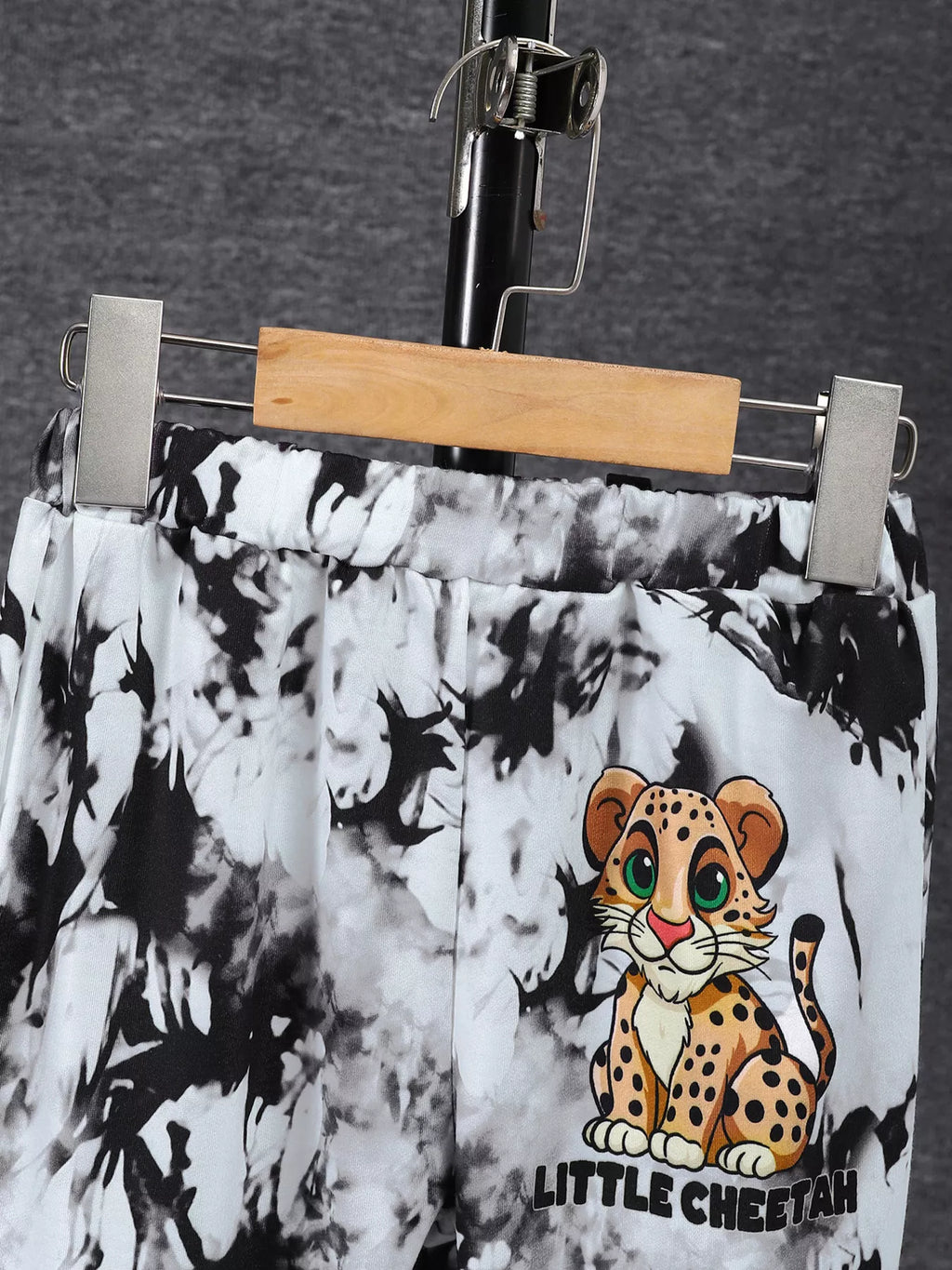 Children's Cheetah Tie-Dye Top and Pants Set