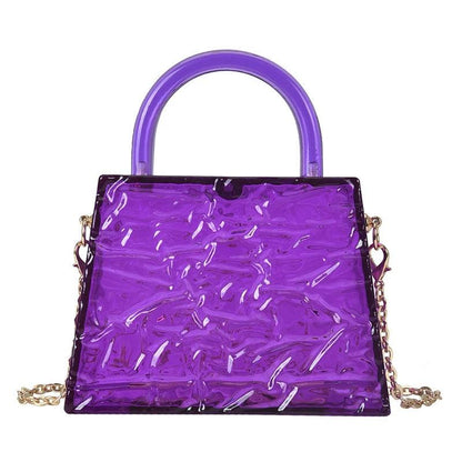 Super Mini Transparent Chain Small hand Bag Lipstick Bag Headphone Bag Women