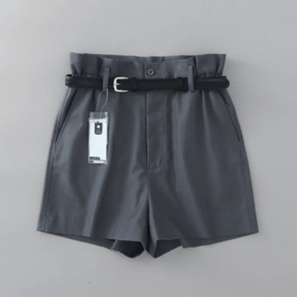 Women's High Waist Wide Leg Pants with Elastic Belt