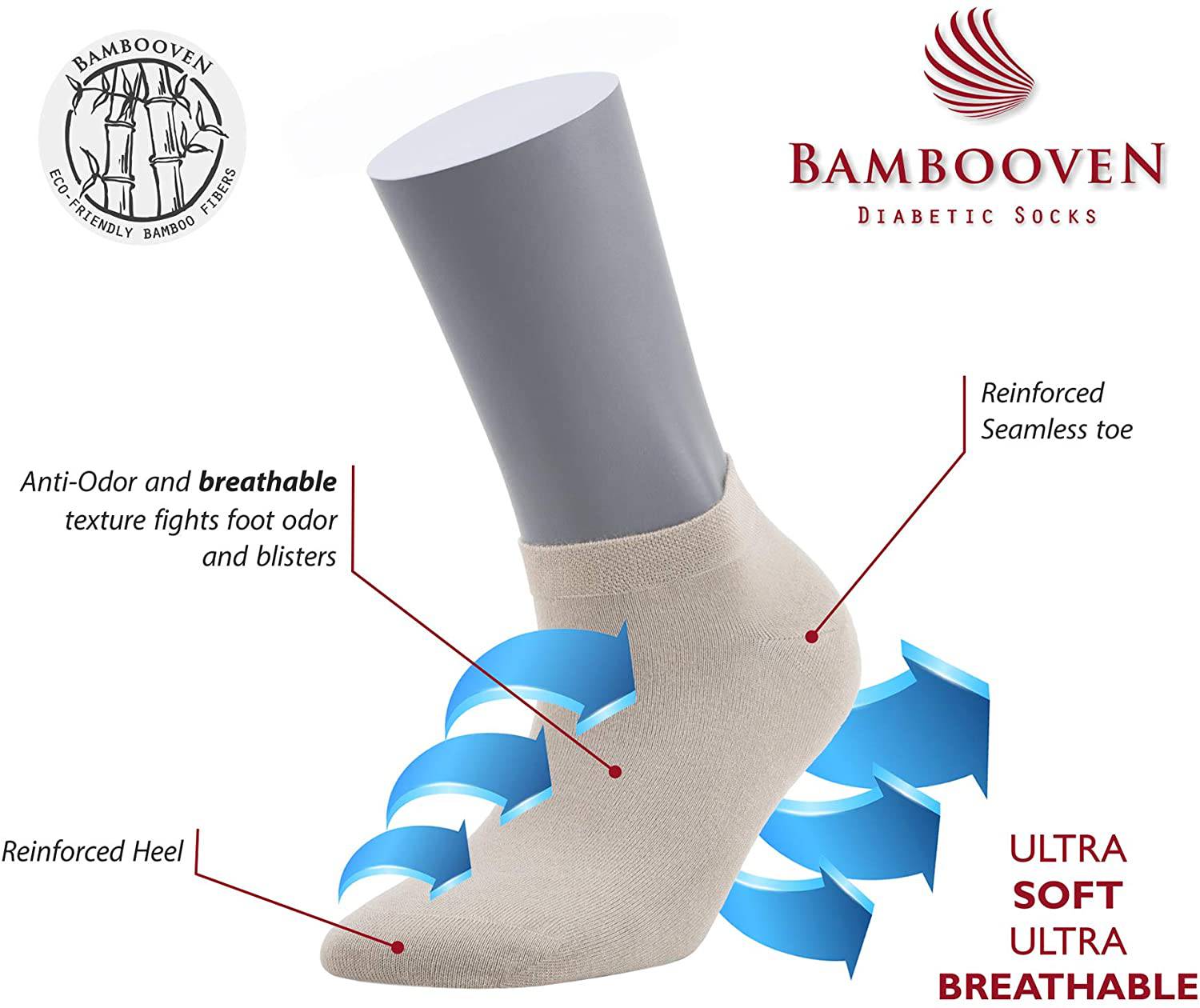Women’s Bamboo Ankle Socks 6-Pack - 581