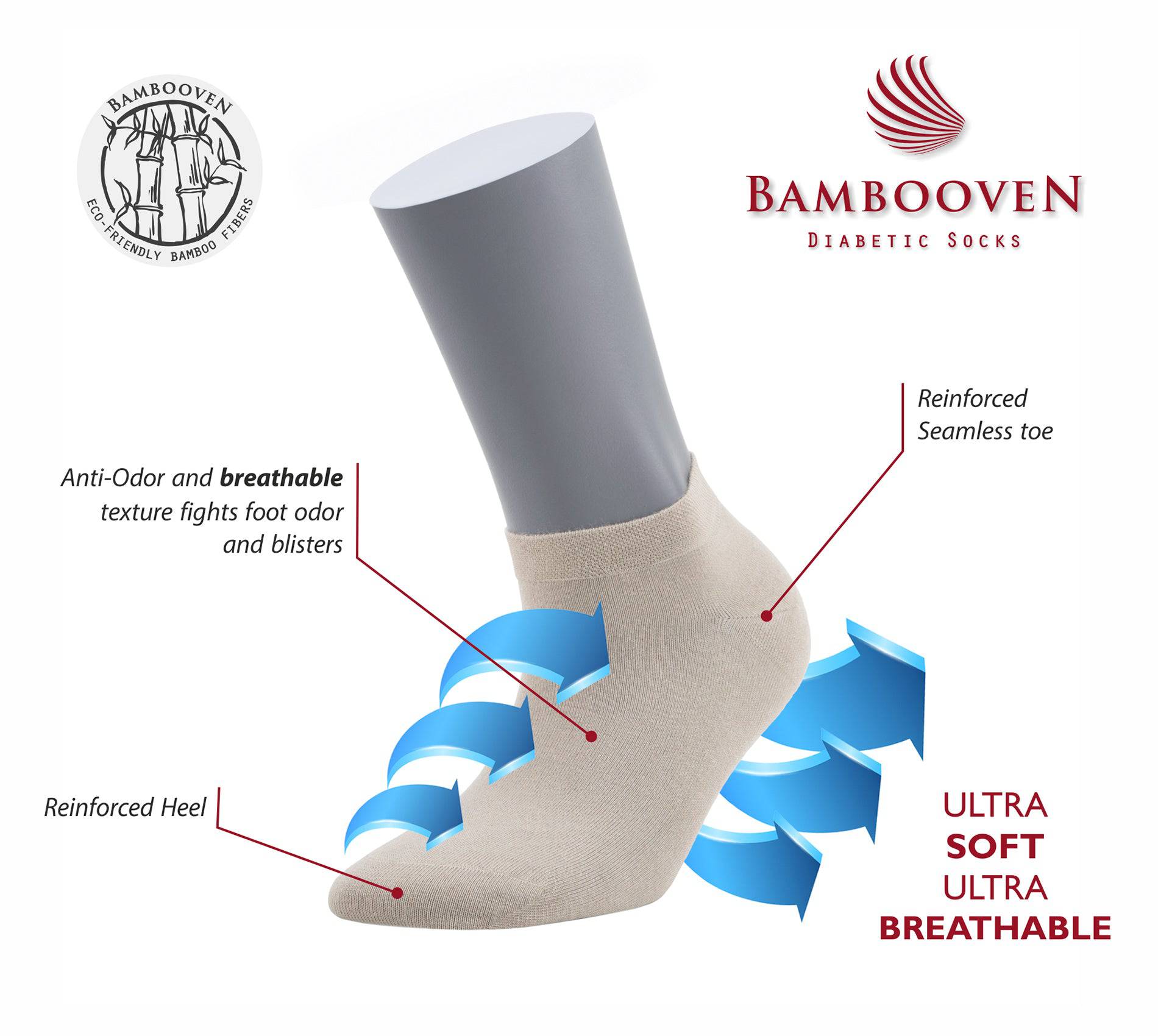 Women’s Bamboo Ankle Socks 8-Pack - 628