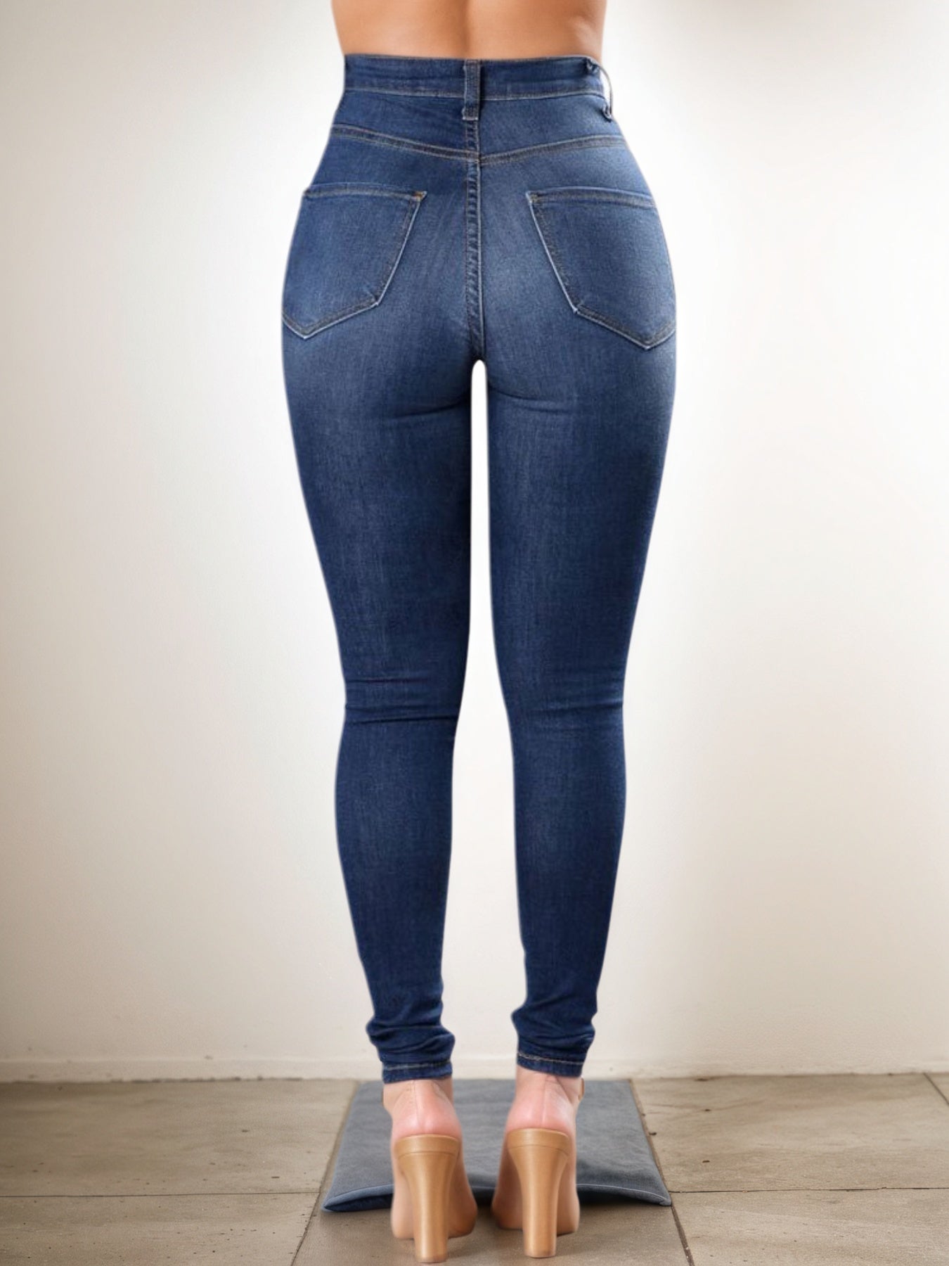 Street Style Sexy Women's Ripped High Waist Jeans - Comfortable and Trendy Ladies Denim Pants