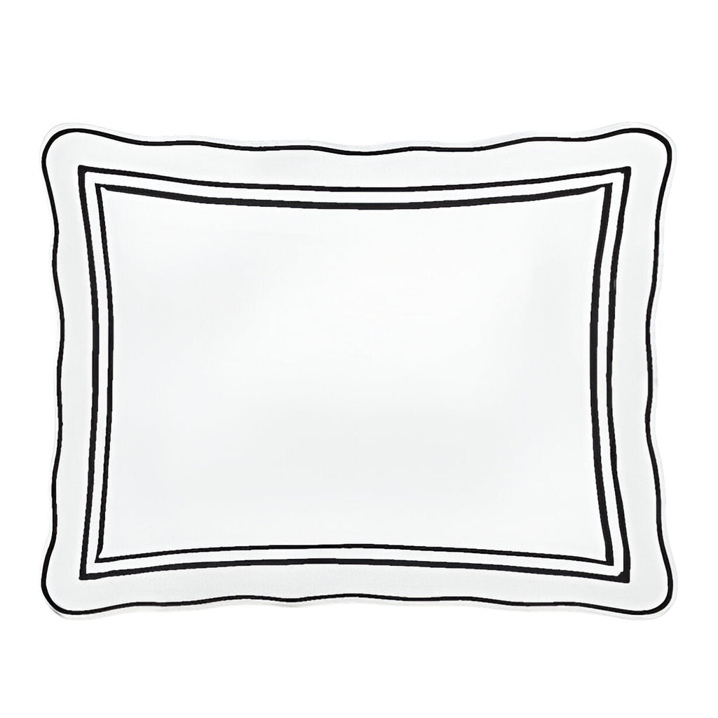 400TC Wavy Embroidery & Border Cotton Sateen Solid Duvet Cover Set
