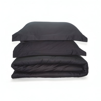 400TC Cotton Sateen Solid Duvet Cover Set