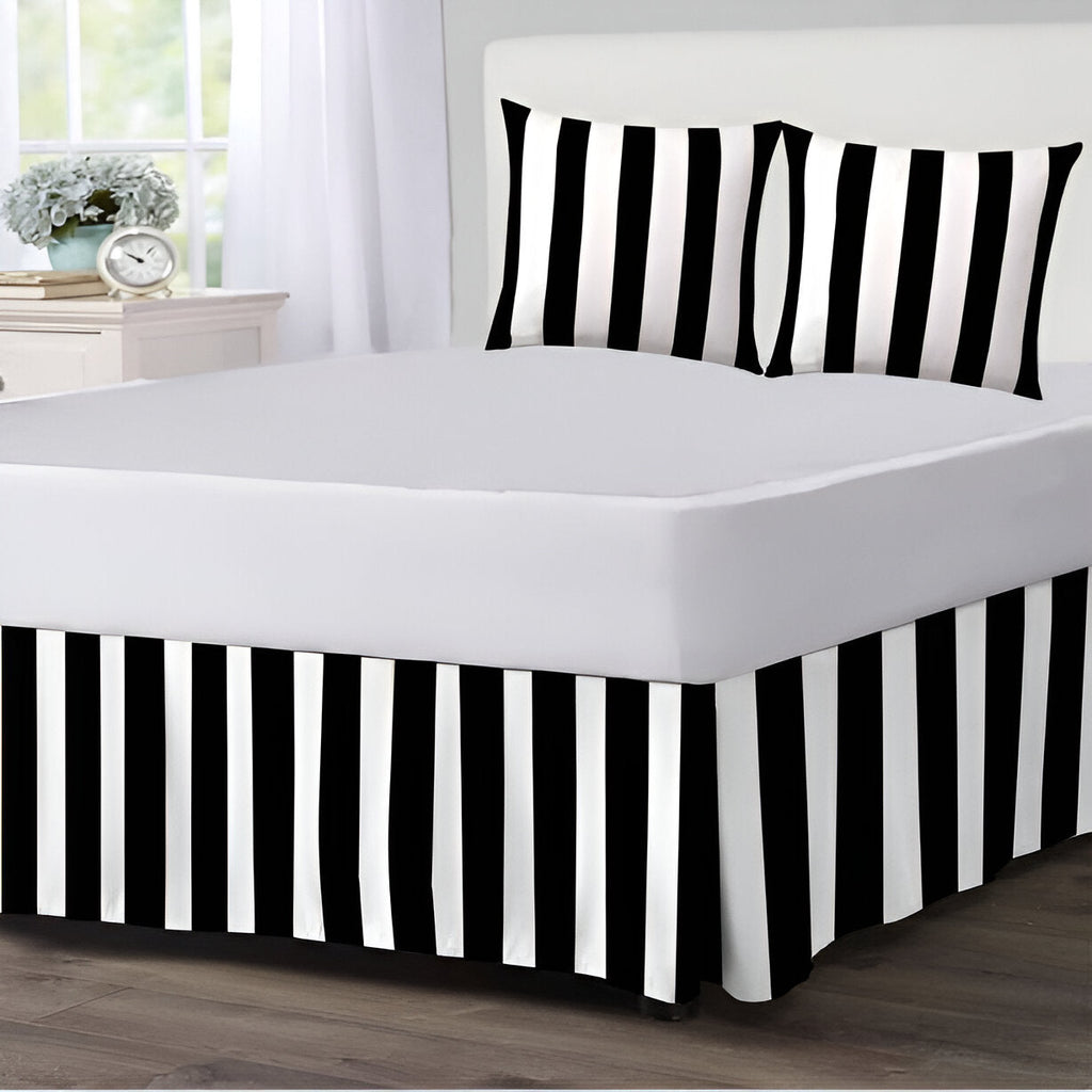400TC Stripe Border Frame Cotton Sateen Duvet Cover Set