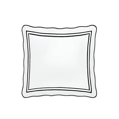 400TC Wavy Embroidery & Border Cotton Sateen Solid Duvet Cover Set