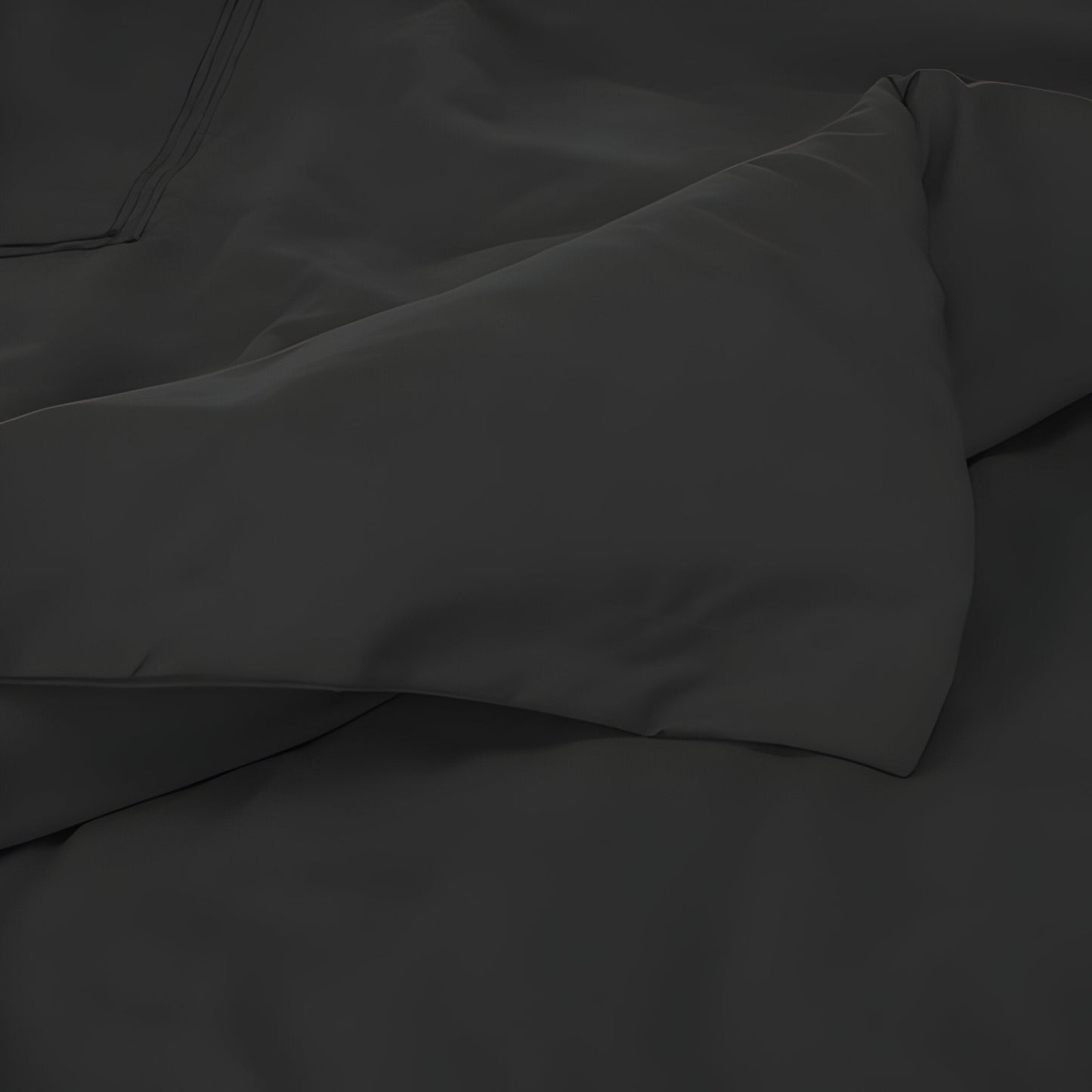 400TC Cotton Luxurious Double Embroidery Sateen Solid Duvet Cover Set