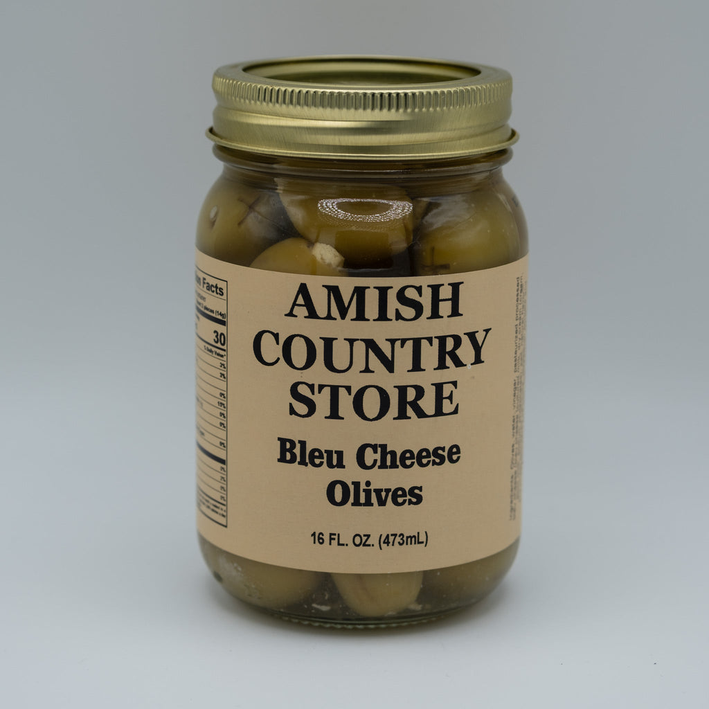 Old-Fashioned Bleu Cheese Stuffed Olives (16oz) | Amish Country Store