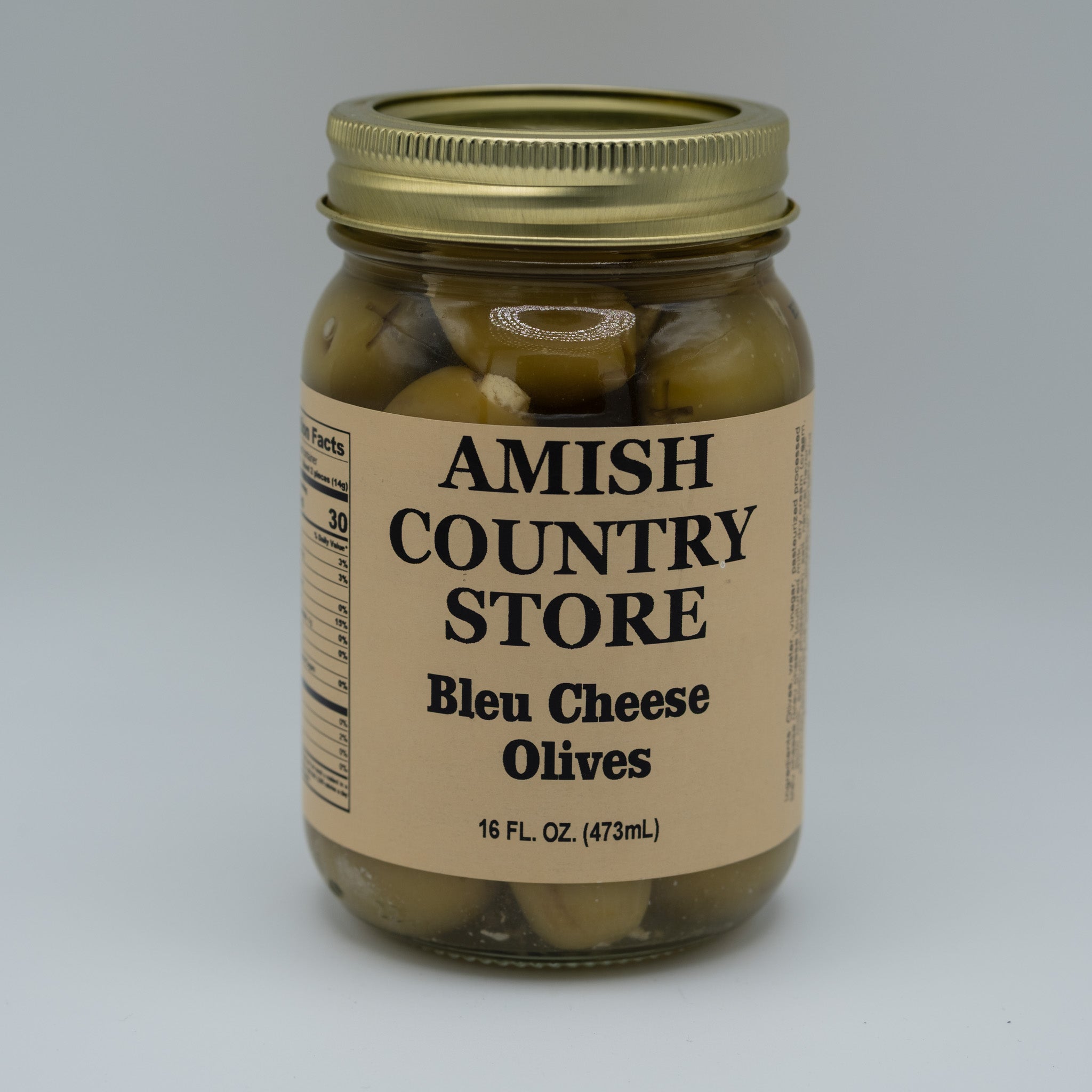 Old-Fashioned Bleu Cheese Stuffed Olives (16oz) | Amish Country Store