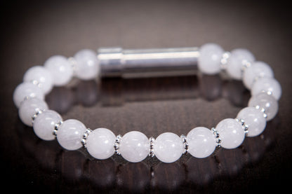 Snow Quartz Bracelet for Hair Fur or Ash