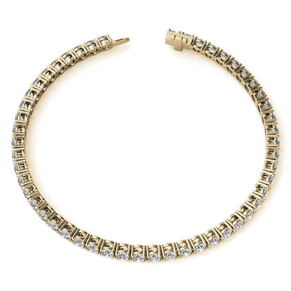 6ctw Created Moissanite Tennis Bracelet - 3mm Stones - 14K Gold Overlay in White, Yellow or Rose Gold
