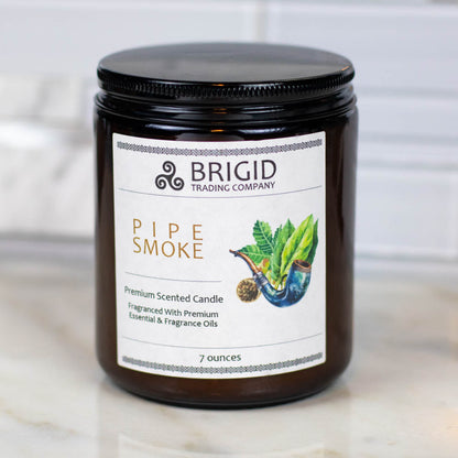 Pipe Smoke Soy Wax Candle - Cuban Tobacco, Smoked Oud, and Deep Resins