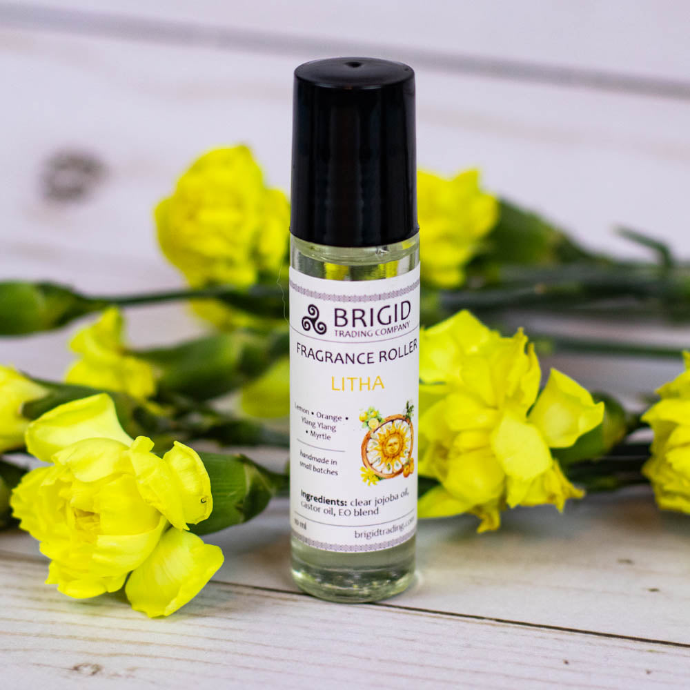 Litha Fragrance Roller - Lemon, Ylang Ylang, Sweet Orange, and Myrtle