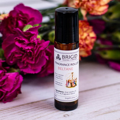 Fragrance Roller Bottles - Beltane Wheel of the Year Summer Rose Jasmine Clary Sage Frankincense