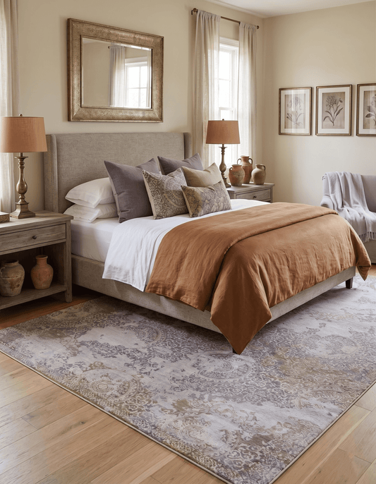 Brown Traditional Style Hand Knotted Wool 8x10 Area Rug