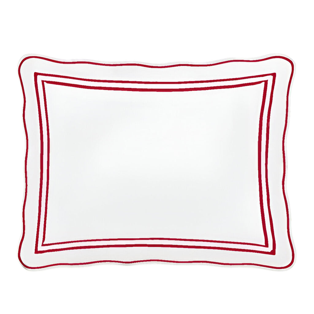 400TC Wavy Embroidery & Border Cotton Sateen Solid Duvet Cover Set