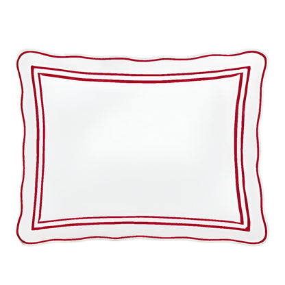 400TC Wavy Embroidery & Border Cotton Sateen Solid Duvet Cover Set