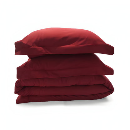 400TC Cotton Sateen Solid Duvet Cover Set