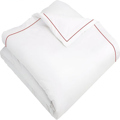 400TC Cotton Single Edge Embroidery Sateen Solid Duvet Cover Set