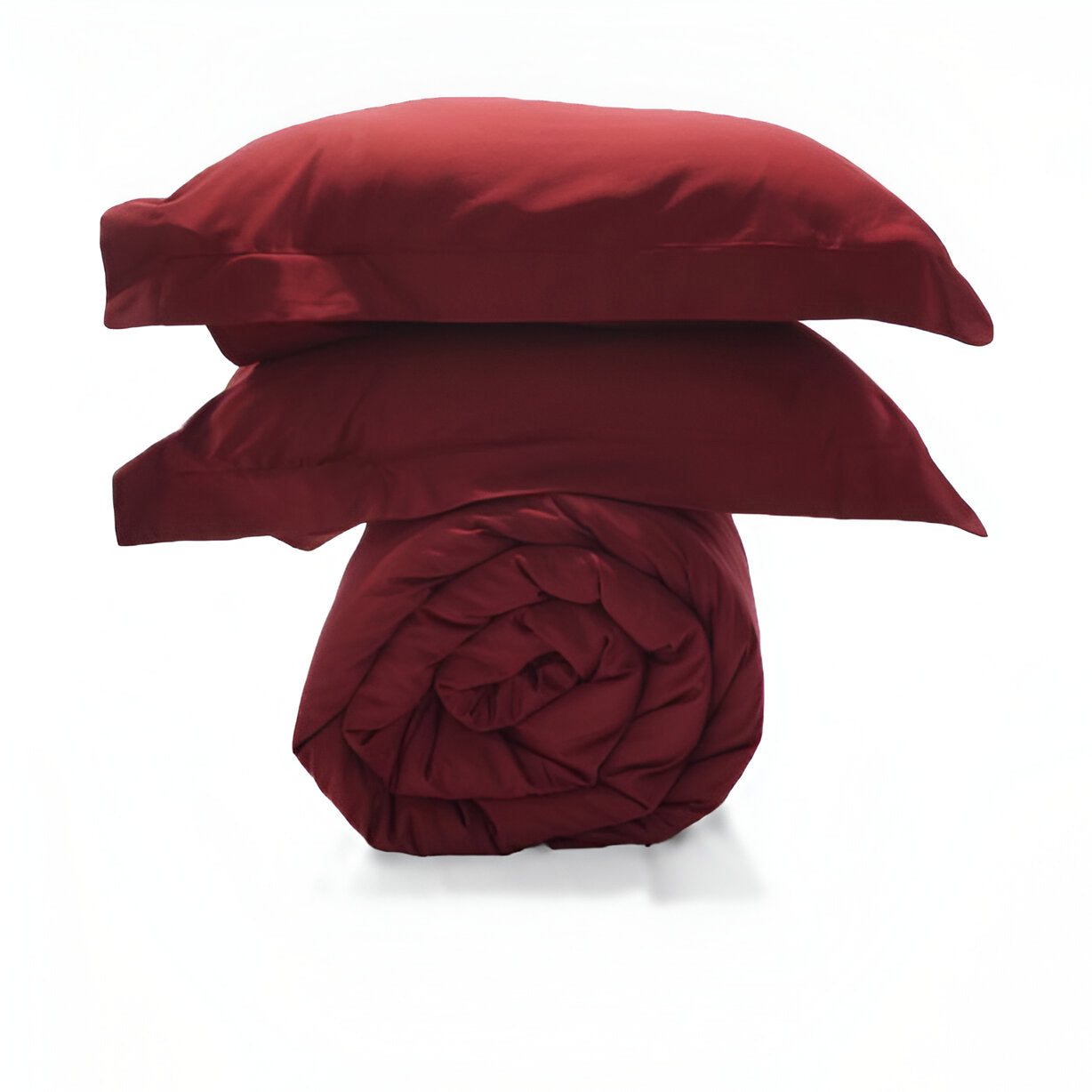 400TC Sateen Solid Cotton Round Duvet Cover Set