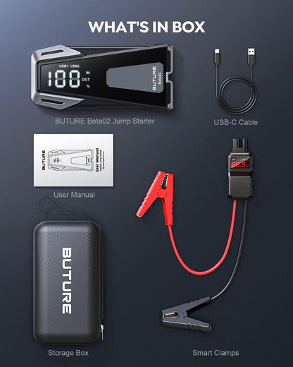 Buture Beta02 Portable Car Jump Starter 2500A