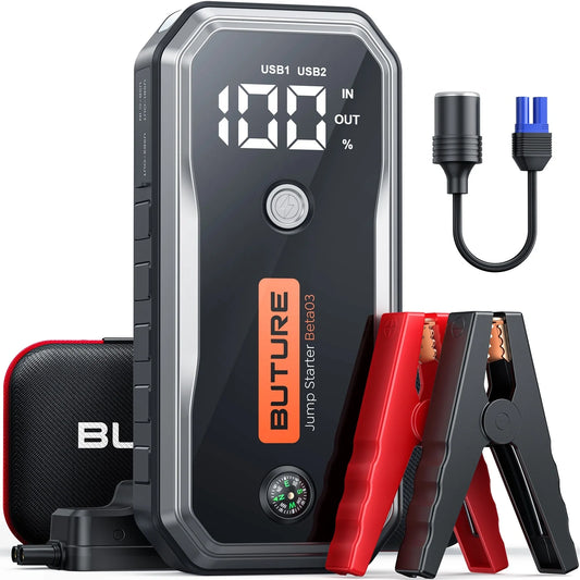 Buture Beta03 Car Battery Jump Starter 5000A丨400 Lumen Wide Angle Light, Built in Compass
