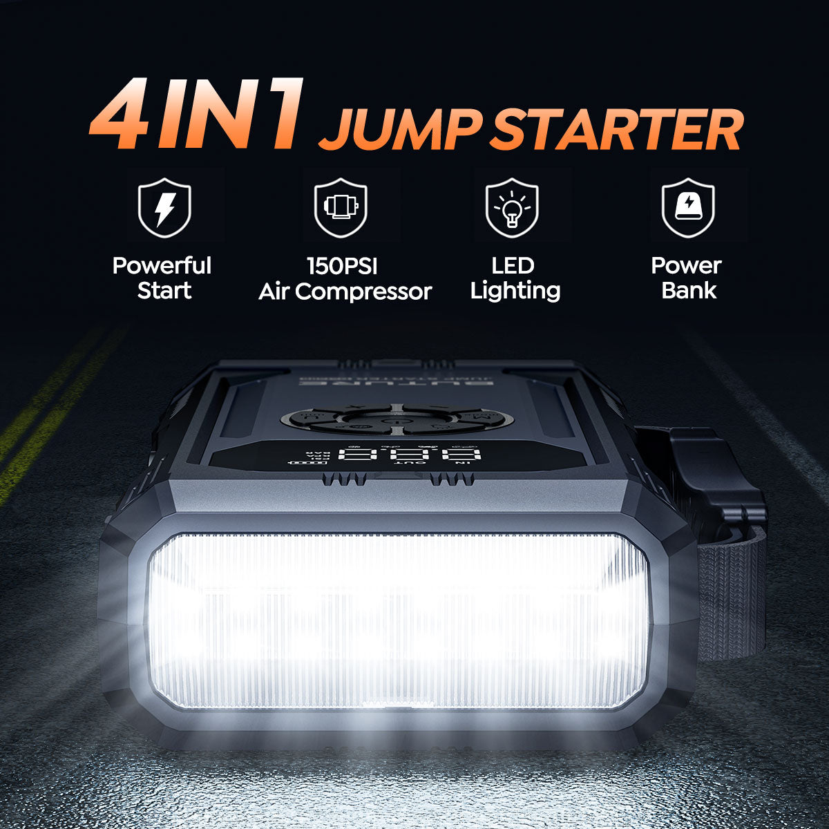 Buture Beta06 Car Jump Starter 5000A with Air Compressor