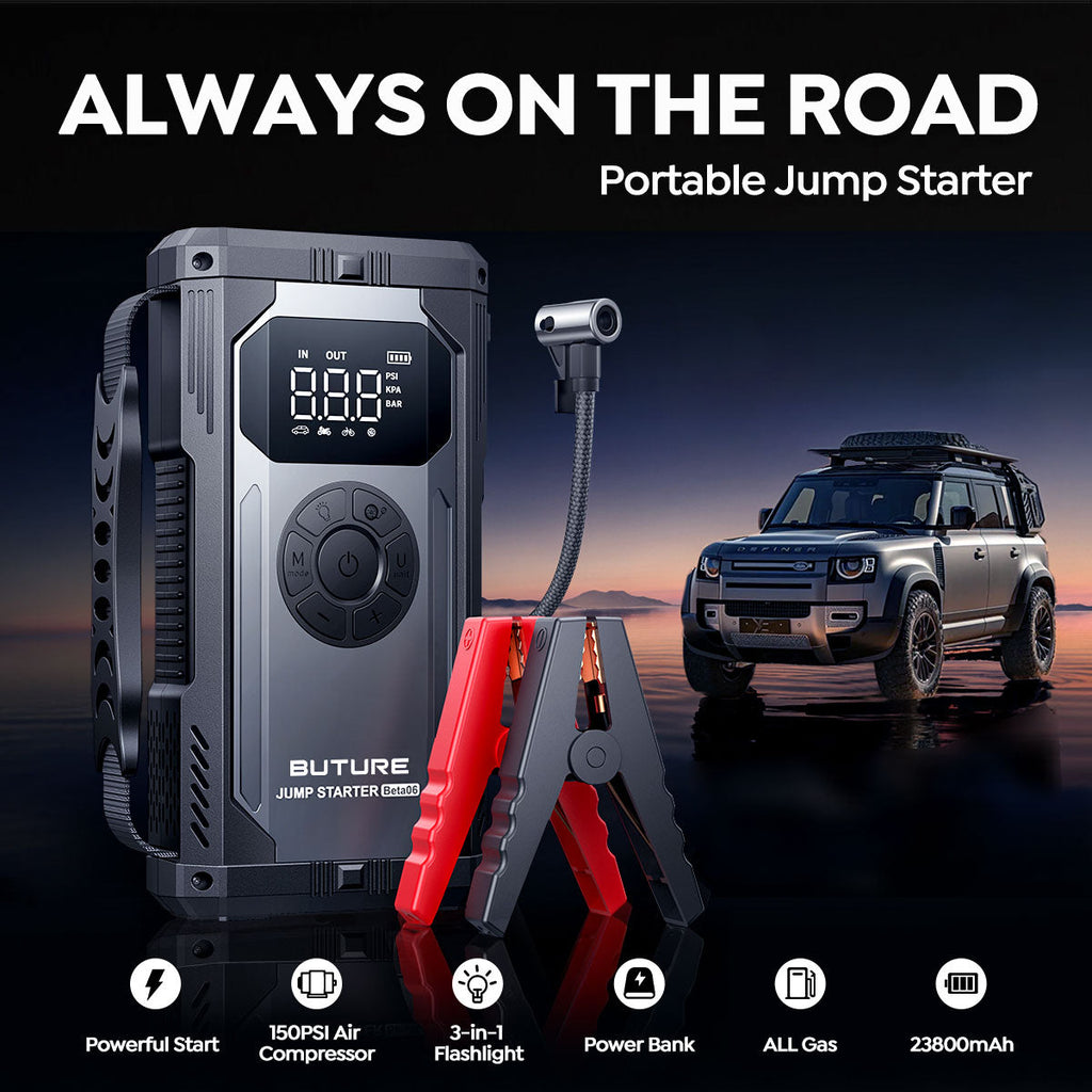 Buture Beta06 Car Jump Starter 5000A with Air Compressor