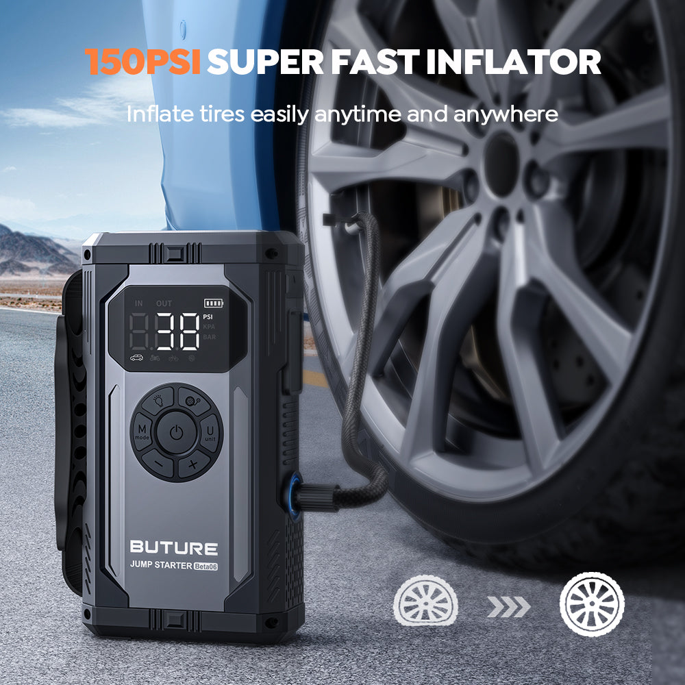 Buture Beta06 Car Jump Starter 5000A with Air Compressor