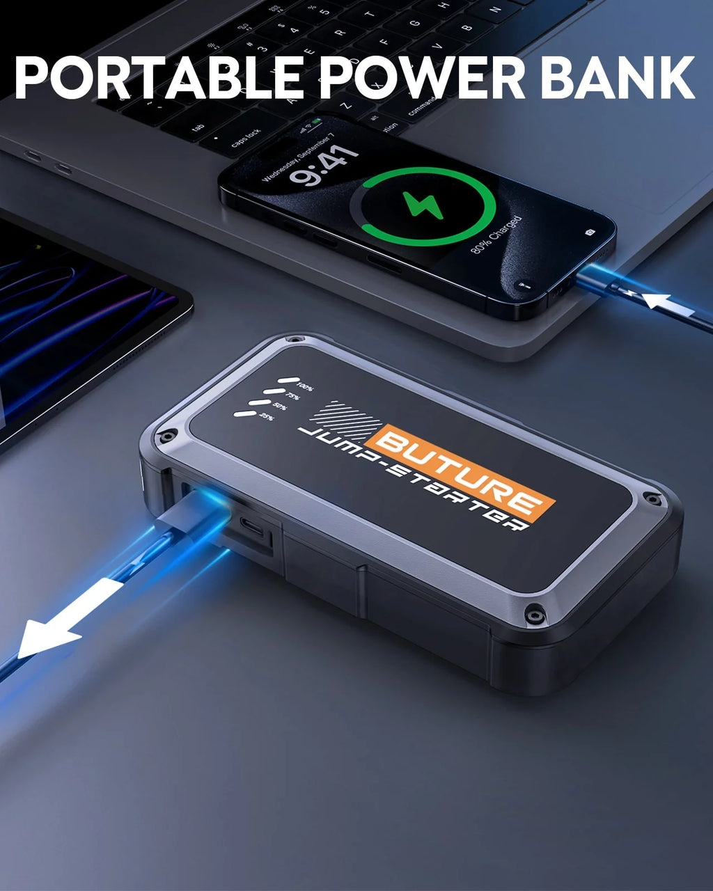 Buture Beta08 Portable Car Jump Starter 3000A 16800mAh