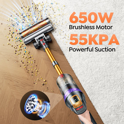 Buture VC90 Cordless Vacuum | 650W 55KPA | Auto Floor Detection