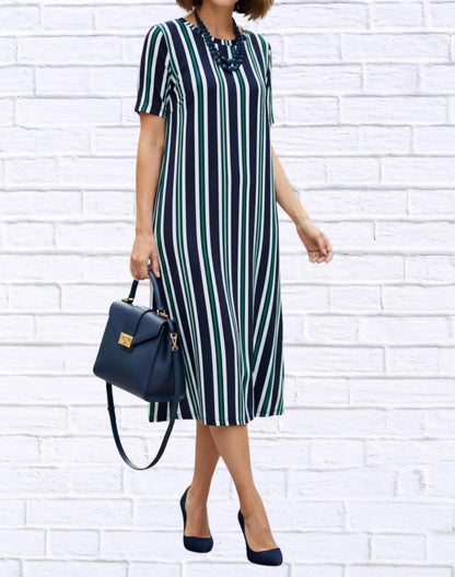 Striped Knit Bon Bon Dress