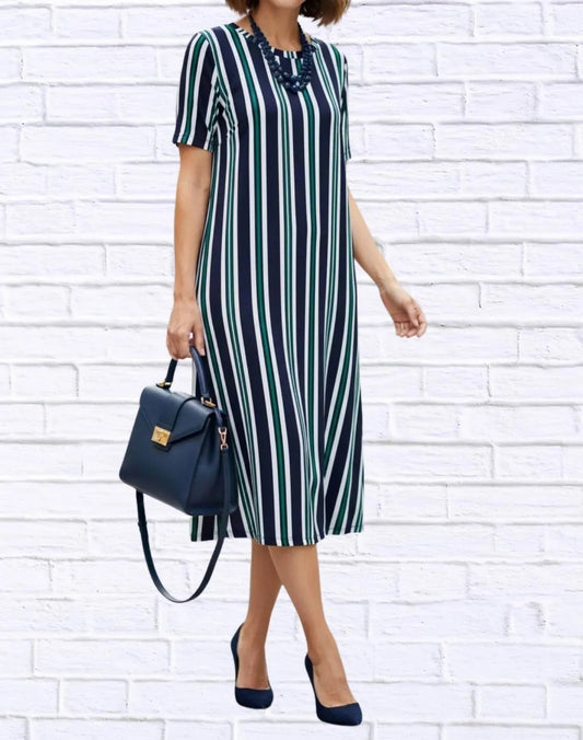 Striped Knit Bon Bon Dress