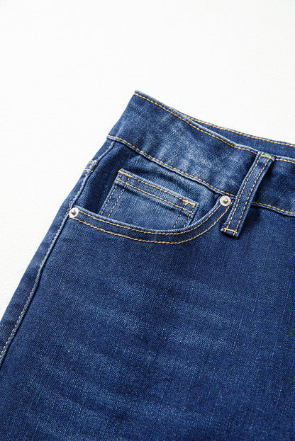 Samantha Western Stitch Patched Pocket Bootcut Jeans