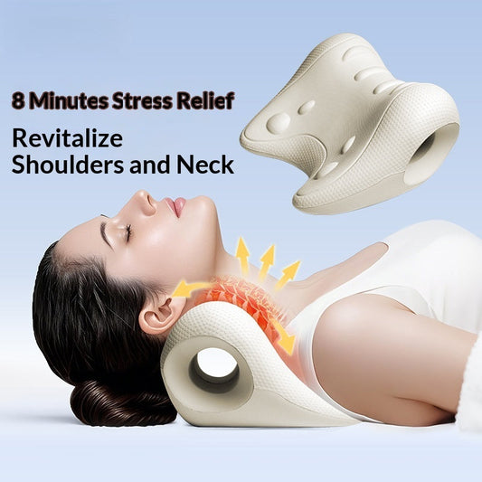 Cervical Neck Relaxer Pillow – Foam Traction Support for Neck Pain & Tension Relief