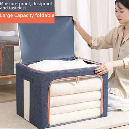 Large Window Cotton Storage Box with Steel Frame