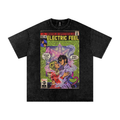 Electric Feel - Snow Washed Oversized Cotton T-Shirt