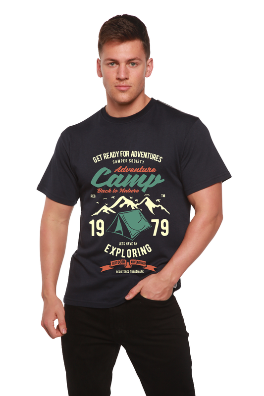 Camp Adventure Men's Bamboo Viscose/Organic Cotton Short Sleeve Graphic T-Shirt