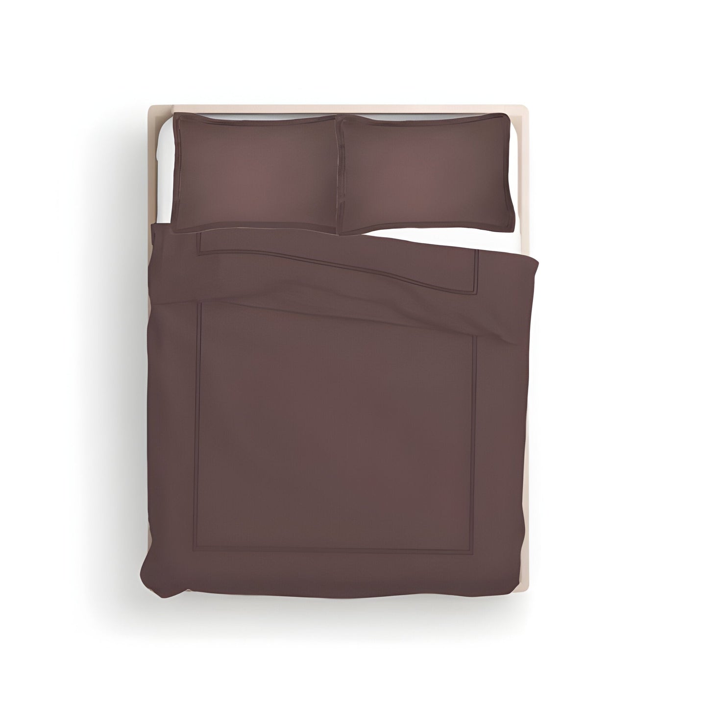 400TC Cotton Luxurious Double Embroidery Sateen Solid Duvet Cover Set