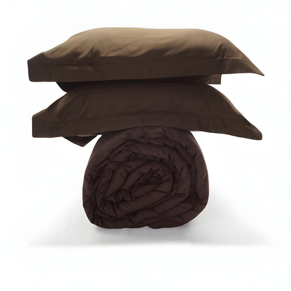 400TC Cotton Sateen Solid Duvet Cover Set