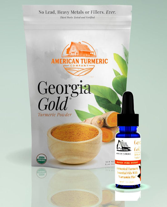 Naturally Grown Turmeric Powder & Fermented Turmeric Oil Bundle – Lead-Free, Lab Tested