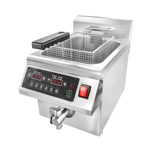 Commercial 12.6 QT 1800W Electric Induction Deep Fryer With Timer (SAK15870)