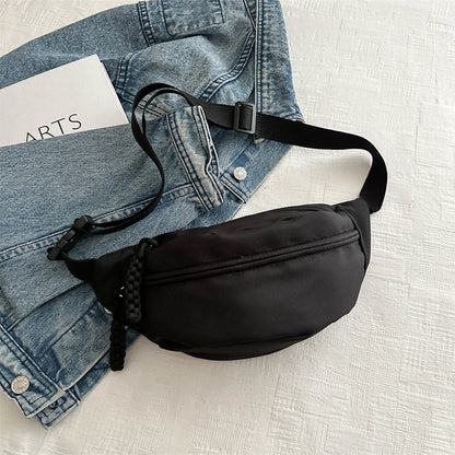 Crossbody bag women's casual bag canvas bag waist bag trendy sports chest bag