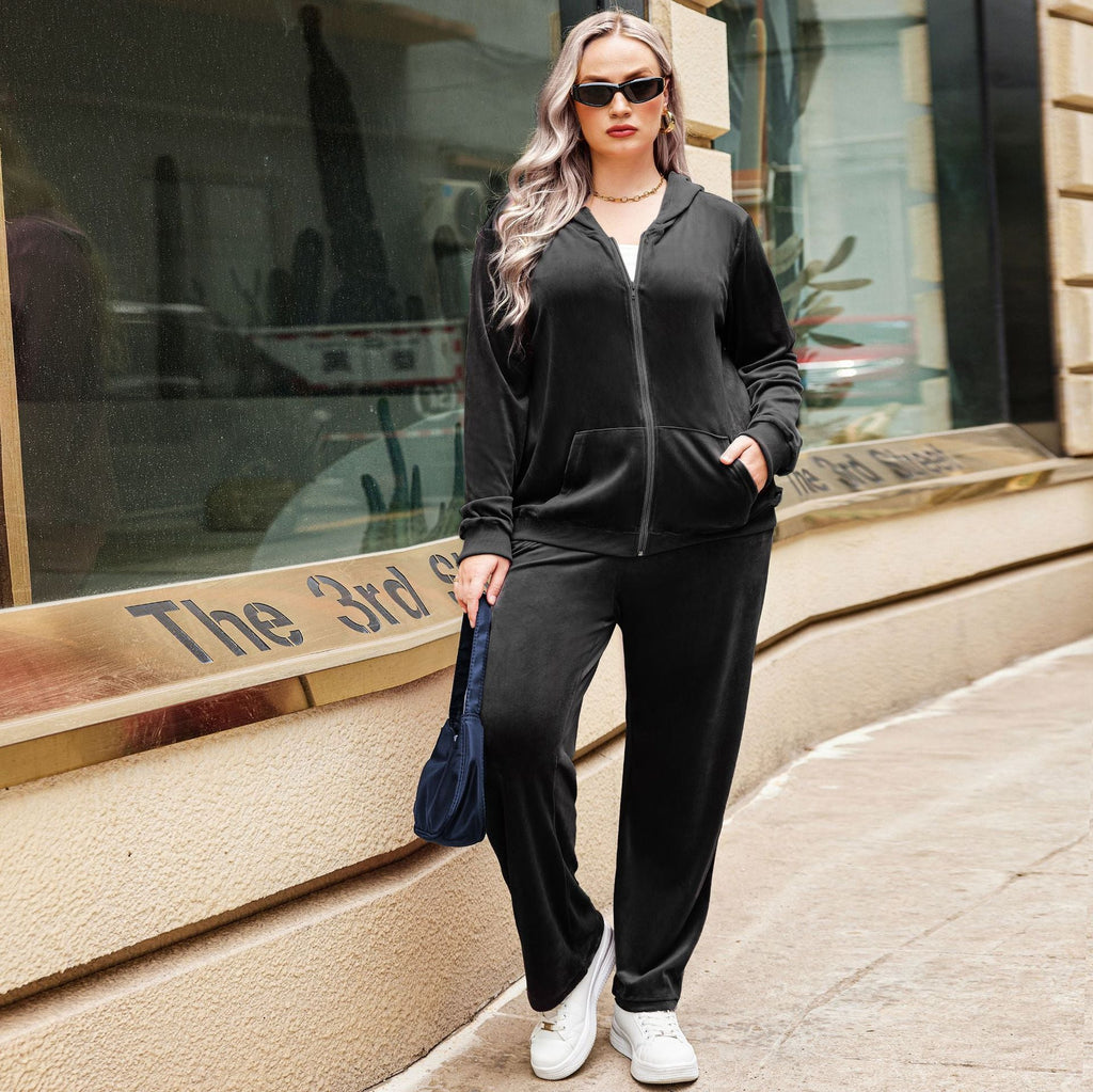 Sports Hooded Top Autumn And Winter Plus Size Women's Clothes