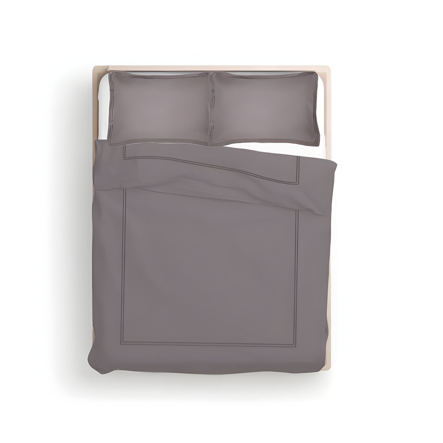 400TC Cotton Luxurious Double Embroidery Sateen Solid Duvet Cover Set