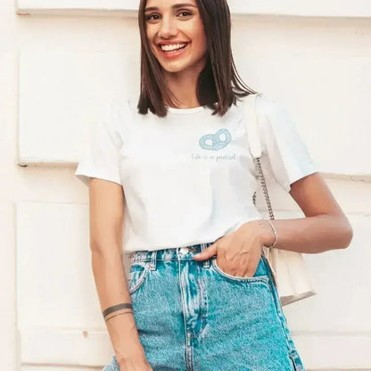 Womens Life is Like a Pretzel T-Shirt