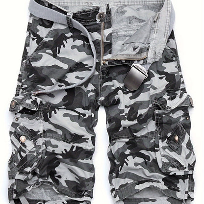 Mens Relaxed Fit Cotton Cargo Shorts  Summer Style