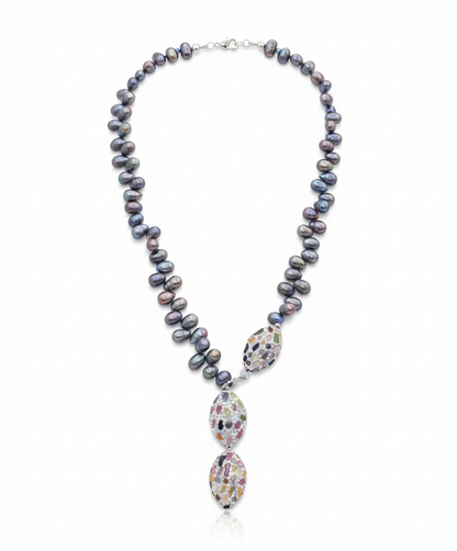 Magnetic Peacock Pearl Pendant Necklace